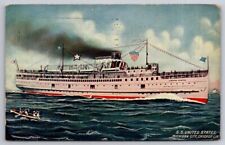 eStampsNet - SS United States Michigan City Chicago Line 1911 Postcard picture