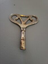 Clock Winder Key Square Hole Vintage Rare Antique Silver Butterfly Style picture