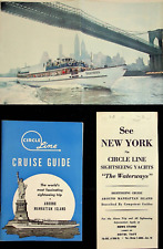 THREE 1930's New York City NY CIRCLE LINE Travel Brochures - E9-E picture