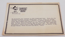 Vtg 1987 Info from Walt Disney World Resort Re: Opening Euro Disneyland Letter picture