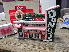 2003 1st Edition Manufacture Defect Coca Cola Town Square Betty's Donuts Lights  picture