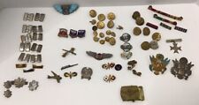 WW2 & Marines BUTTONS PINS AND ACCESSORIES LOT. Vtg Medals And Other Pins Era picture