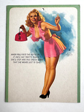 1950's Small Pinup Girl Picture-Blond Just to Tease- Earl Moran picture