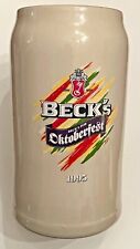 1995 BECK'S Oktoberfest 1-Liter Crockery Beer Stein, 7 1/2