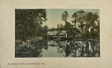 Plainfield,New Jersey Postcard Tiers Pond 1909 Antique RPPC House  picture