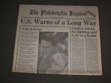 1991 JAN 24 PHILADELPHIA INQUIRER NEWSPAPER - U.S. WARNS OF LONG WAR - NP 3123 picture