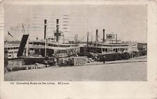 St Louis MO Missouri Harbor Steamer Tell City Steamboat Ship Boat Postcard E14 picture