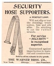 1880s Security Hose Supporters Warner Bros Co Victorian Fashion Antique Print Ad picture