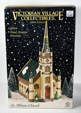 Vintage 2000 St. Albans Church Porcelain Victorian Village Lighted Painted Xmas picture