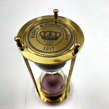 Antique Brass Sand Timer Collectible Tabletop Decorative Gift picture