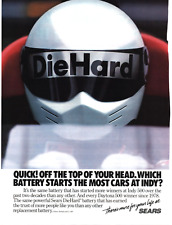 Print Ad Sears DieHard Batteries Indy Car Cart PPG 1987 8inx11in picture
