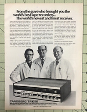 Rare 1973 Tandberg TR1020 Stereo Receiver Magazine Ad picture