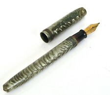 VINTAGE EPENCO NEW YORK GREY CELLULOID FOUNTAIN PEN NICE picture