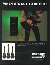 1984 Washburn Tour Force Bass BBR Series guitar ad 8 x 11 advertisement print picture