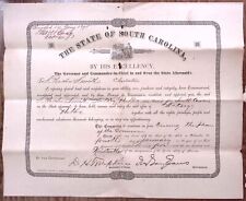 1895 SOUTH CAROLINA GOVERNOR SIGNED CHARLESTON NOTARY APPOINTMENT Z4741 picture
