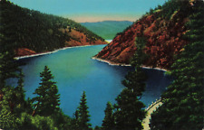 Eagle Nest NM New Mexico, Lake And Dam, Taos, Cimarron Canyon, Vintage Postcard picture