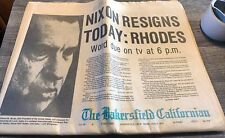 Nixon Resigns Today Rhodes Bakersfield Californian 8 8 1974 picture