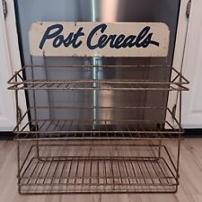 1950s  Post Snack Size Cereal Store Counter Display Metal Rack. L 20