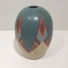 Vintage Native American Pottery Art Vase Signed Bill & Kicking Savage Excellent picture