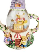 Vintage Musical 6.5” Snow Globe w/ Resin Base Teddy Bears Cooking Tested Works picture