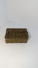 Vintage Woven Brass Trinkit Box picture