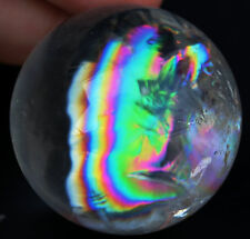 37mm RAINBOW  NATURAL CLEAR WHITE QUARTZ CRYSTAL SPHERE BALL HEALING picture