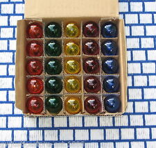 BOX of 25 mixed assorted colors S11 sign 7.5w night LIGHT BULB 7.5S11 medium MIX picture