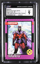 2015 Marvel Fleer Retro Design 1992 Impel Magneto #8, CGC Graded 9 Mint picture