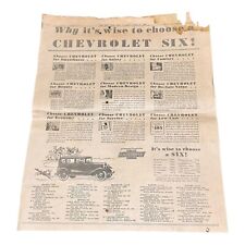 Chevrolet Six & Pontiac Rocket 1930 Full Page Newspaper Ad New York Vintage Car picture