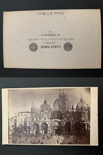 Ponti, Italia, Venezia, San Marco Vintage Albumen Business Card, CDV.  Shooting picture