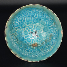 Intact Large Ancient Islamic Kashan Ceramic Pottery Bowl Circa 13th Century AD picture