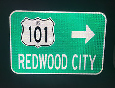 REDWOOD CITY Hwy 101 California route road sign, 18