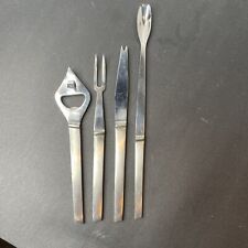 VINTAGE MID CENTURY MODERN MCM STAINLESS CUTLERY 4 PIECE SET ITALY Coronado picture