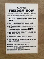 Malcolm X RF Kennedy June 14, 1963 Freedom Protest Handbill Wash DC Medgar Evers picture