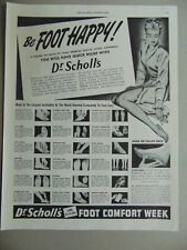 1947 Dr. Scholl's Be Foot Happy vintage art print ad picture