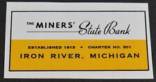 1969 Print Ad Michigan Iron River The Miners' State Bank Established 1912 art picture