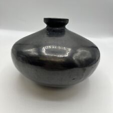 Oaxaca Mexico Black Pottery Negro Mezcal Tequila Jug Large Vintage Round Bottom picture