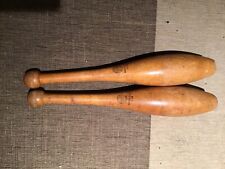 VINTAGE Spalding Wooden Juggling Pins Model B.S. 1 1/2 lbs picture