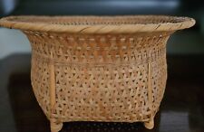 Vintage Woven Brown Rattan Wicker Storage Basket picture