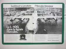 3/1980 PUB LOCKHEED AVION CARGO HERCULES L-400 ASSEMBLY LINE ORIGINAL FRENCH AD picture