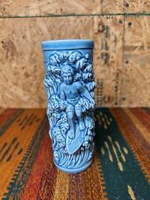 Vintage Blue Tiki Mug Orchids Of Hawaii Surfer Surfing Guy Beach Japan (26) picture