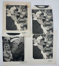 Vintage Christmas Portland OR Little Girl with Santa Claus Lipman Wolfe Photo picture