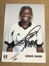 Louis Saha, France 🇫🇷 Fulham FC  2002/03 hand signed picture