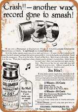 Metal Sign - 1910 Columbia Phonograph Indestructible Cylinder Records - picture