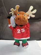 Plush Animated Christmas Moose - Sings, Dances and Raps Holding Boom Box - Gemmy picture