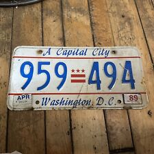 1989 Washington DC District License Plate Low Number Capital City 959 494 picture