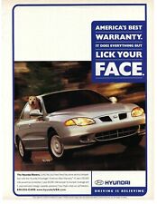 2000 Hyundai Elantra Driving is Believing Dog Vintage Magazine Print Ad/Poster picture