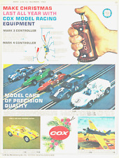 1965 COX Model Car Racing vintage PRINT AD slot car track Christmas toy picture