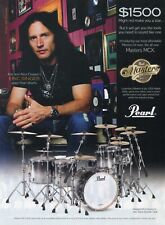 2008 Print Ad of Pearl Masters MCX Black Sparkle Drum Kit w Eric Singer KISS picture