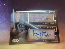 Topps Star Wars Galactic Files Reborn Dual Autograph Silas Carson Amy Allen #50 picture